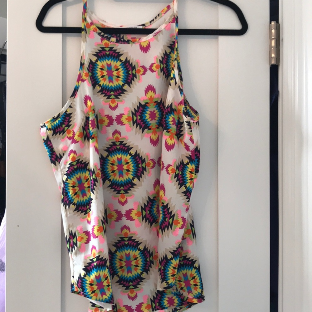 Cherish multi-color pattern Tank Top